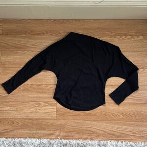 We The Free Black Textured Knit Top